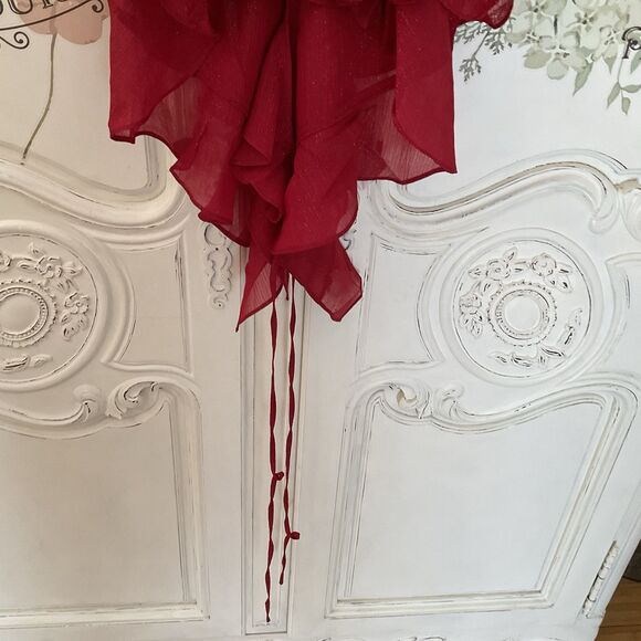 Rumored Tango Tank Red Shimmer Ruffled Women's Adj. Straps, Size S NWT - Picture 9 of 12